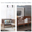 2-in-1 Convertible Kids Wooden Toddler Bed with Guardrails - Brown