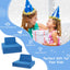 Ensemble de canapé convertible pour enfants en 4 pièces avec tapis pliants - Bleu