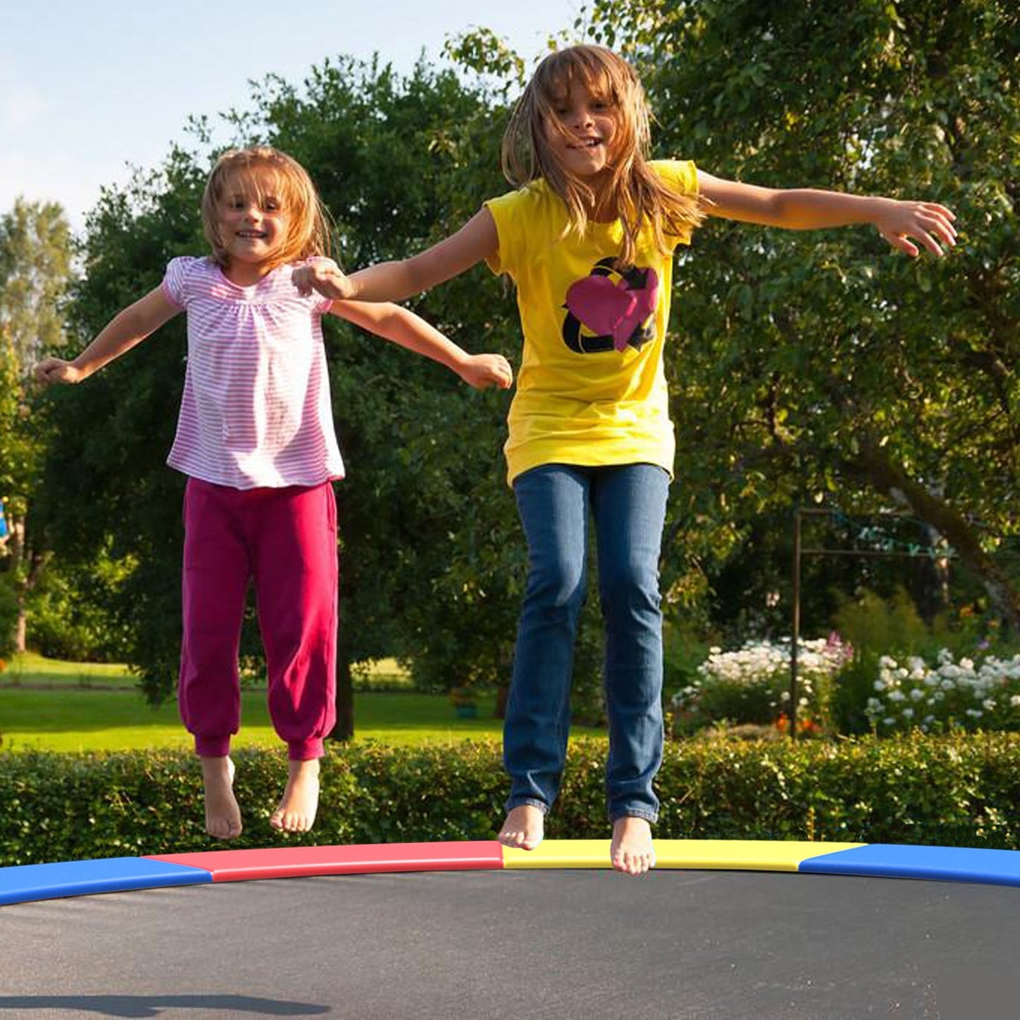 15 Feet Universal Trampoline Spring Cover - Multicolor