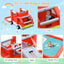 Fire Truck Themed Inflatable Castle Water Park for Kids
