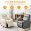 Ergonomic PU Leather Kids Recliner Sofa - White