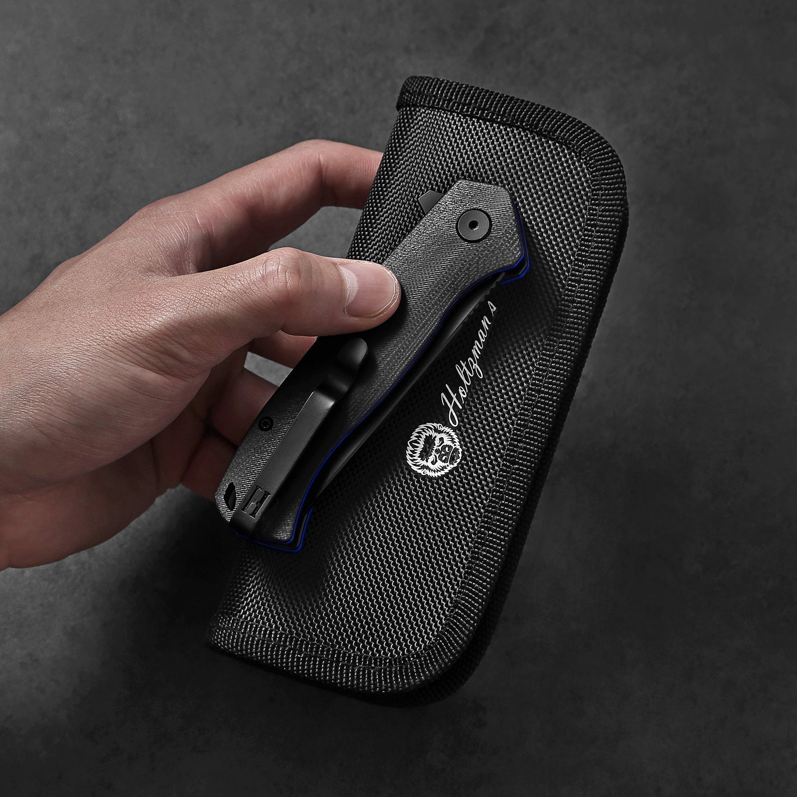 The Pathfinder Folding Pocket Knife Giftset for Men and Women (Black and Blue) - Korvel