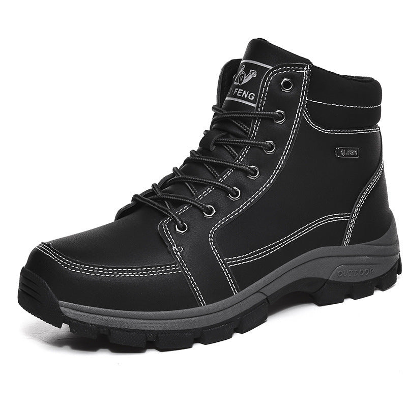 Botas de Tobillo Impermeables de Invierno Marrón Elegantes para Hombre