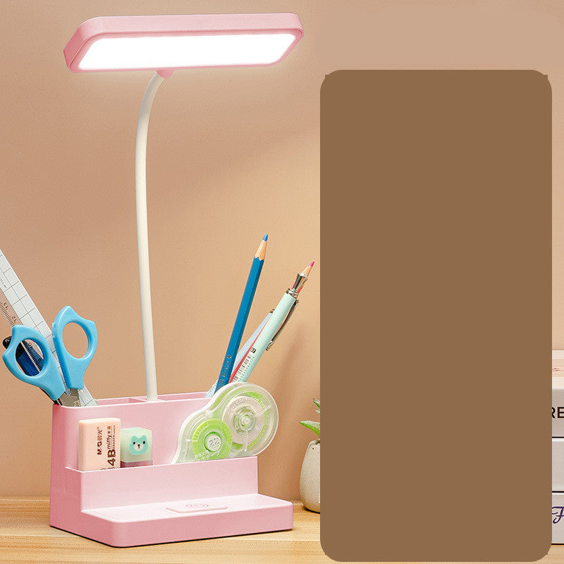 Lampe de Table LED avec Rangement pour Stylos et Protection des Yeux
