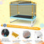 Trampoline Rectangulaire de 6 Pieds avec Barre de Balancement et Filet de Sécurité - Jaune