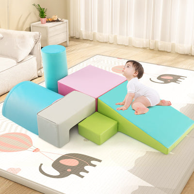 6-Piece Foam Climbing Blocks Playset - Indoor Activity Fun