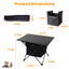 GBruno Foldable Camping Table with Storage Basket