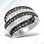 0.80 Carat Brown and White Diamond Sterling Silver Engagement Ring