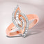 Anillo de Compromiso de Diamante Blanco Genuino de 0.29 Quilates en Oro Rosa de 14K