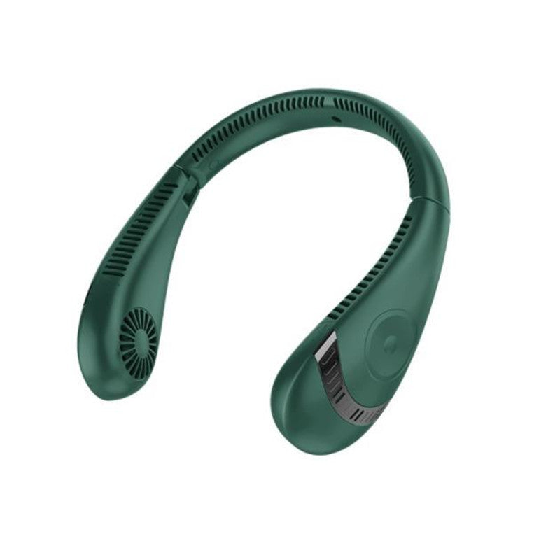 Portable Hanging Neck Fan with LED Light - Rechargeable & Bladeless