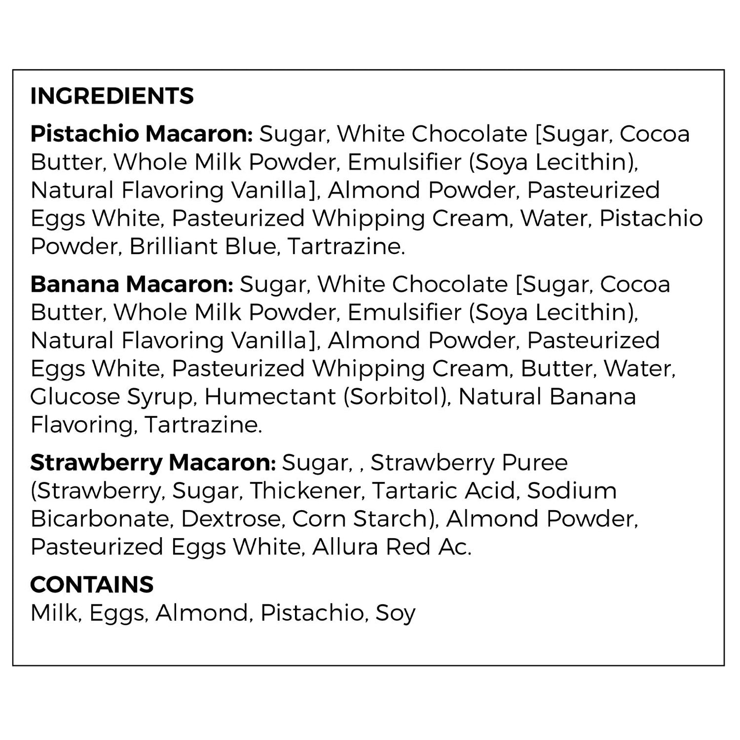 Hazz Macaron Pistachio, Banana & Strawberry 87 g (3.1 oz) – Elegant French Assortment - Korvel