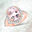 6.94 Carat Kunzite & White Topaz Sterling Silver Engagement Ring
