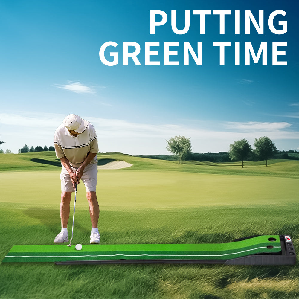 Portable Golf Putting Mat (8FT/10FT) - Perfect for Home Practice - Korvel