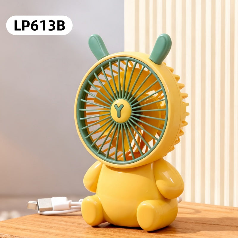 Ventilador Mini de Escritorio en Forma de Oso Creativo - Recargable por USB