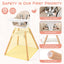 Chaise haute convertible 6 en 1 avec harnais de sécurité - Beige