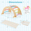 6 in 1 Kids Climbing Arch Playset with Removable Cushion - Multicolor