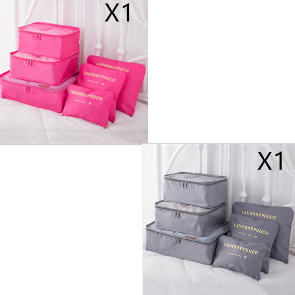 6-Piece Travel Storage Bag Set for Organized Packing