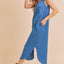 Stylish Round Neck Midi Tank Dress with Pockets for Women