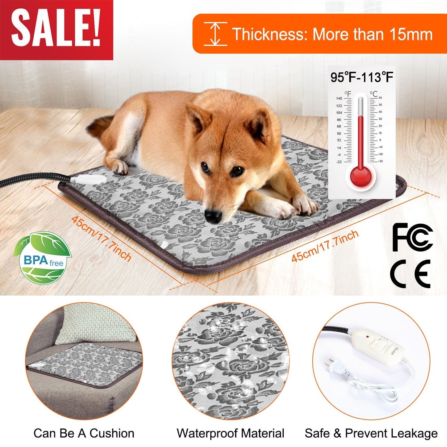 Tapis chauffant pour animaux de compagnie GBruno Cozy pour un confort ultime