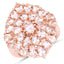 18K Rose Gold Plated Morganite Cocktail Ring