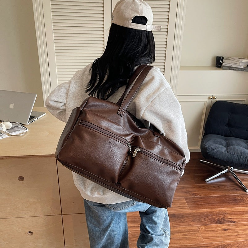 Bolso de Hombro Barrel Casual Multi-Bolsillo Estilo Coreano