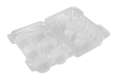 Plastic - 6 Cavity Cupcake Carrier - Korvel