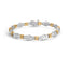 10k Two-Toned Gold Baguette-Diamond Weave Bracelet - 7"