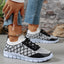 Baskets à lacets en Flyknit à carreaux colorblock pour femmes