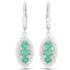 3.52 Carat Genuine Zambian Emerald & White Topaz Jewelry Set