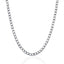 Rhodium Plated Sterling Silver Curb Chain Necklace