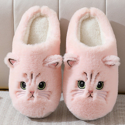 Cozy Cartoon Kitty Cotton Slippers for Couples