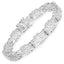 0.48 Carat Genuine White Diamond Sterling Silver Bracelet