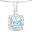 Ensemble de bijoux en topaze bleue et topaze blanche de 4,62 carats