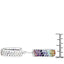 8.79 Carat Genuine Multi-Stone .925 Sterling Silver Hoop Earrings
