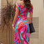 Robe midi charmante à épaules dénudées avec fente