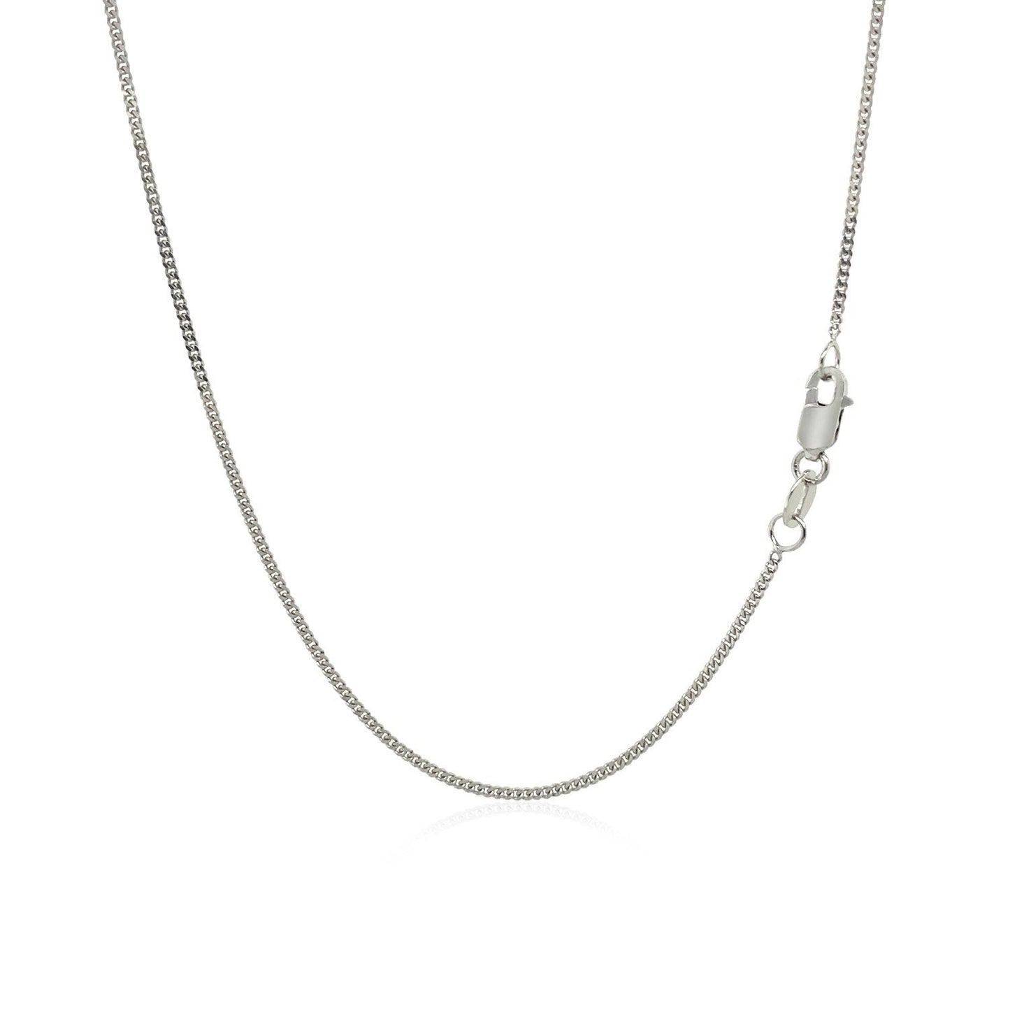 14k White Gold Gourmette Chain - 1.0mm