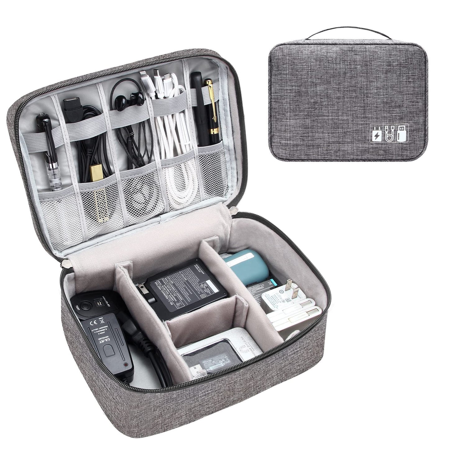 Portable Electronics Organizer Bag - Waterproof Travel Case