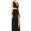 Robe élégante à col en V profond et coupe ajustée