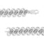 .925 Sterling Silver Diamond Double Row S-Link Bracelet - 7.5 Inches