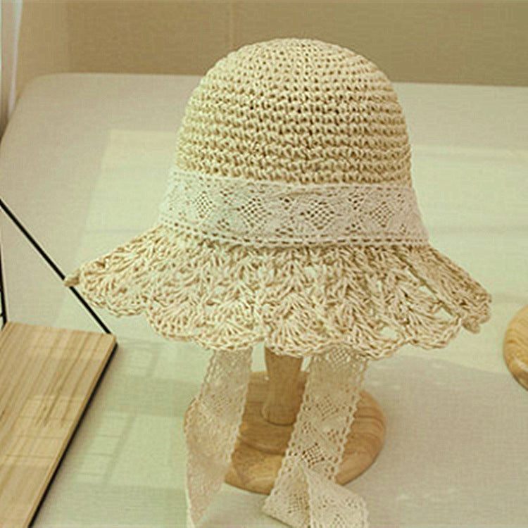 Chapeau en paille à large bord pour femmes