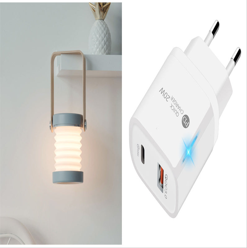 Foldable Touch Dimmable LED Night Light - Portable Lantern