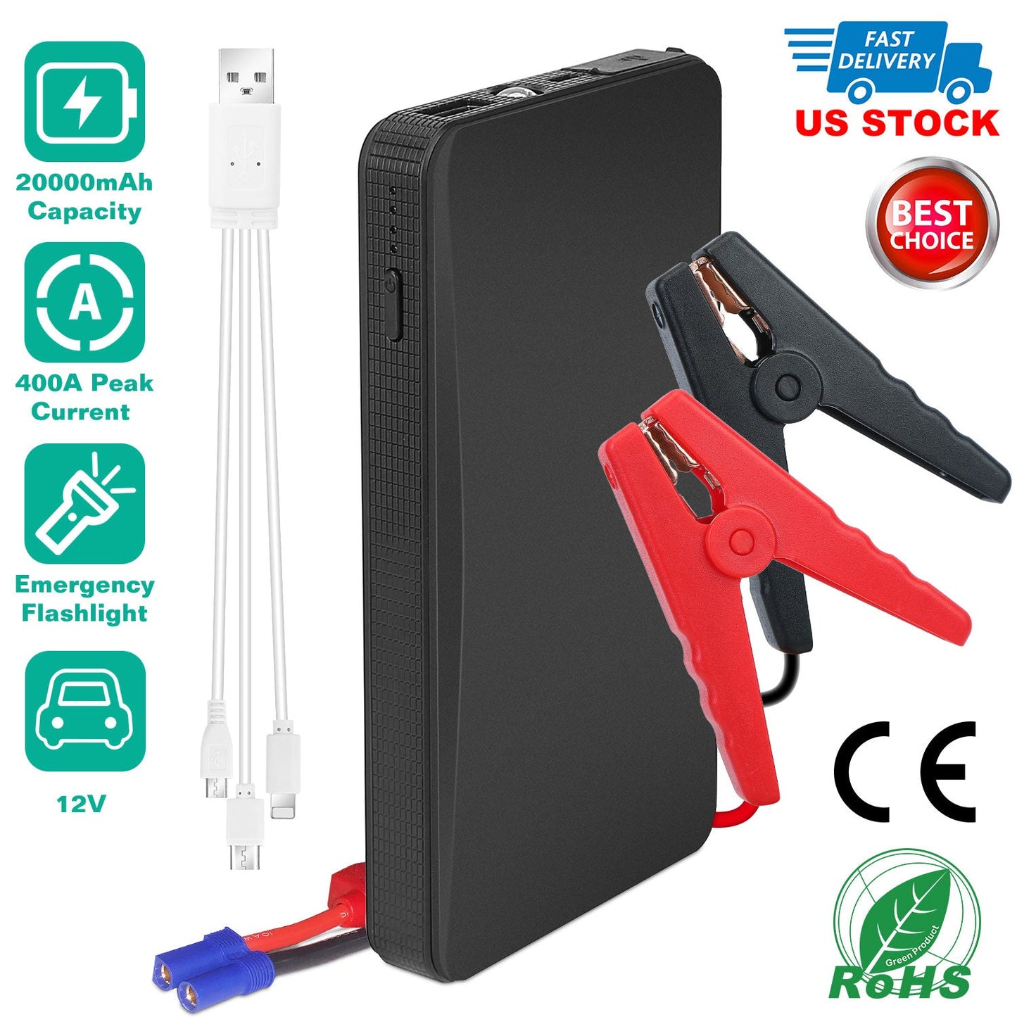 GBruno 12V Portable Car Jump Starter
