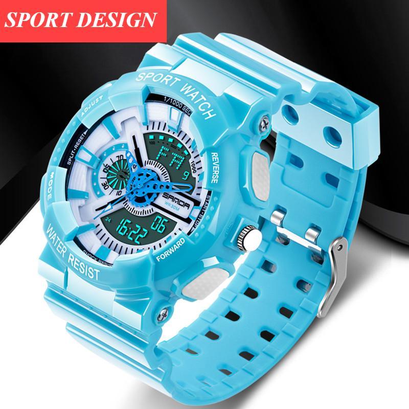 Montre de sport militaire unisexe LED numérique analogique