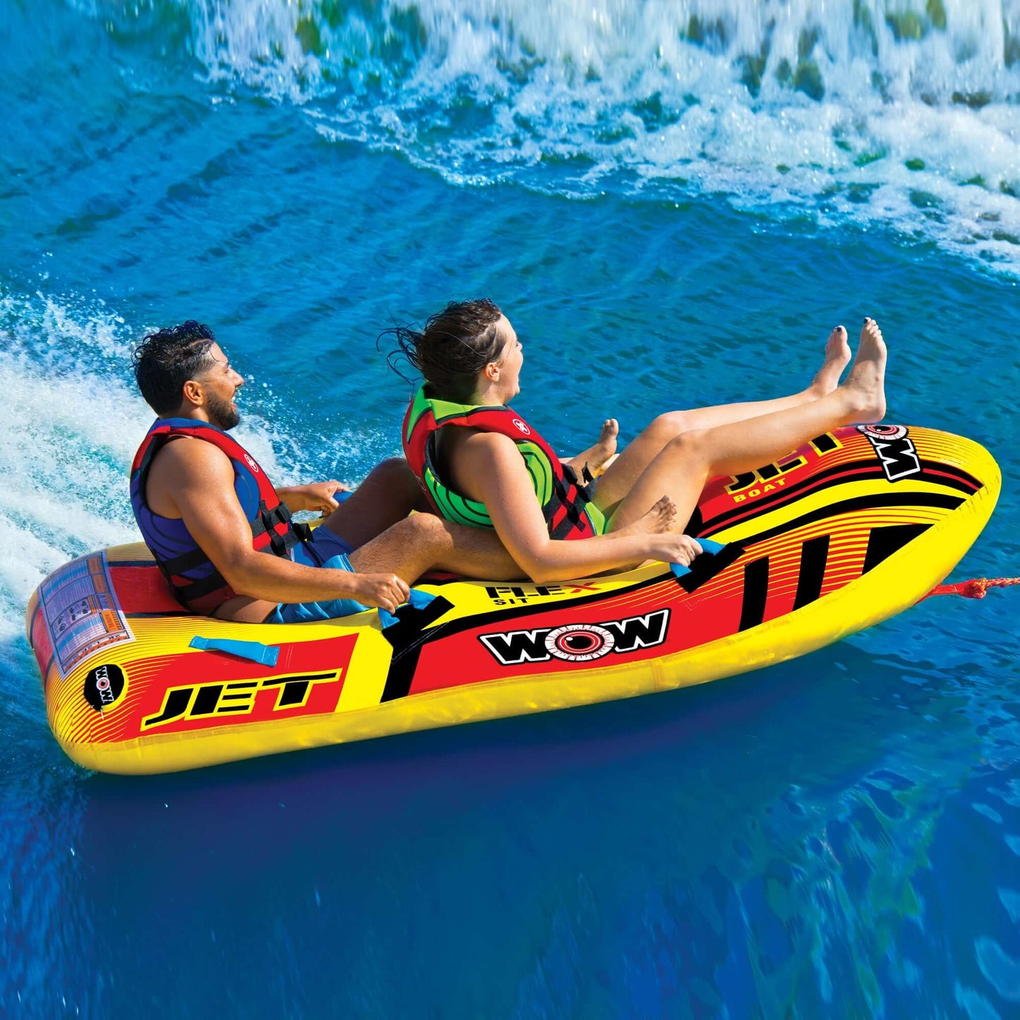WOW Sports Jet Boat Tube de Traction pour 2 Personnes
