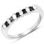 0.50 Carat Genuine Black Diamond Sterling Silver Ring