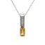 .06ct Pendentif en Diamant Citrine en Or Blanc 10KT