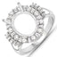 Anillo de Compromiso Semi Montura de Diamante Blanco de 0.83 Quilates en Oro Blanco de 14K