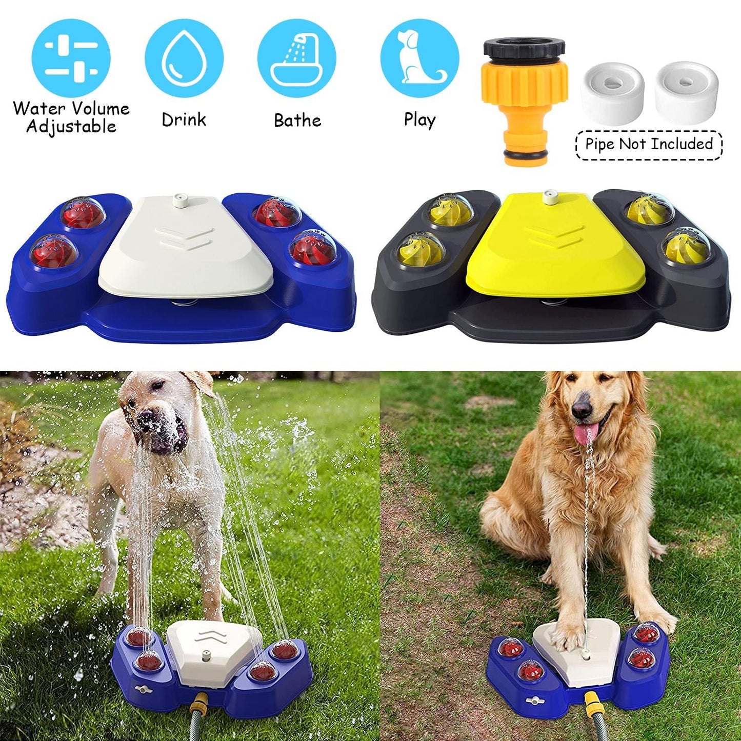 Fuente de Agua Multifuncional para Perros Gbruno y Aspersor