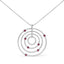 Pendentif en or blanc 18K avec diamants et rubis