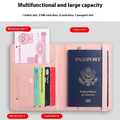 Billetera de Viaje de PU de Cuero Premium con Protección RFID